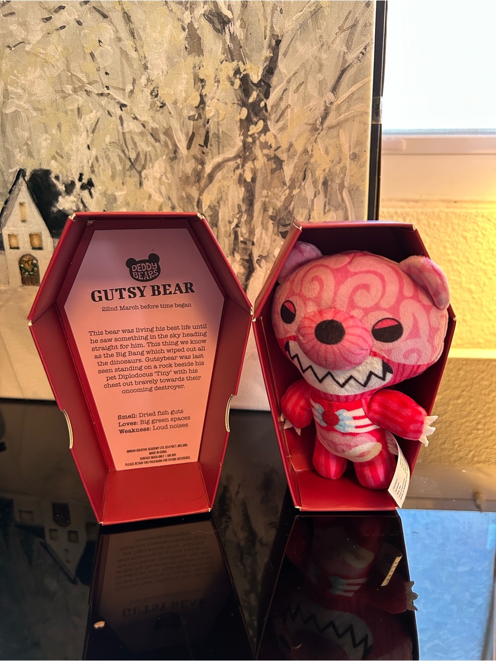 Deddy Bears Coffin Series 3 Gutsy pink Bear Plush horror spooky Halloween 5”